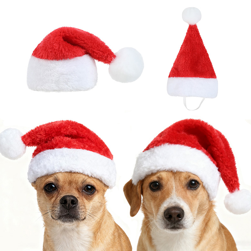 Santa Hat Plush - Cappello di Natale per Animali Domestici,