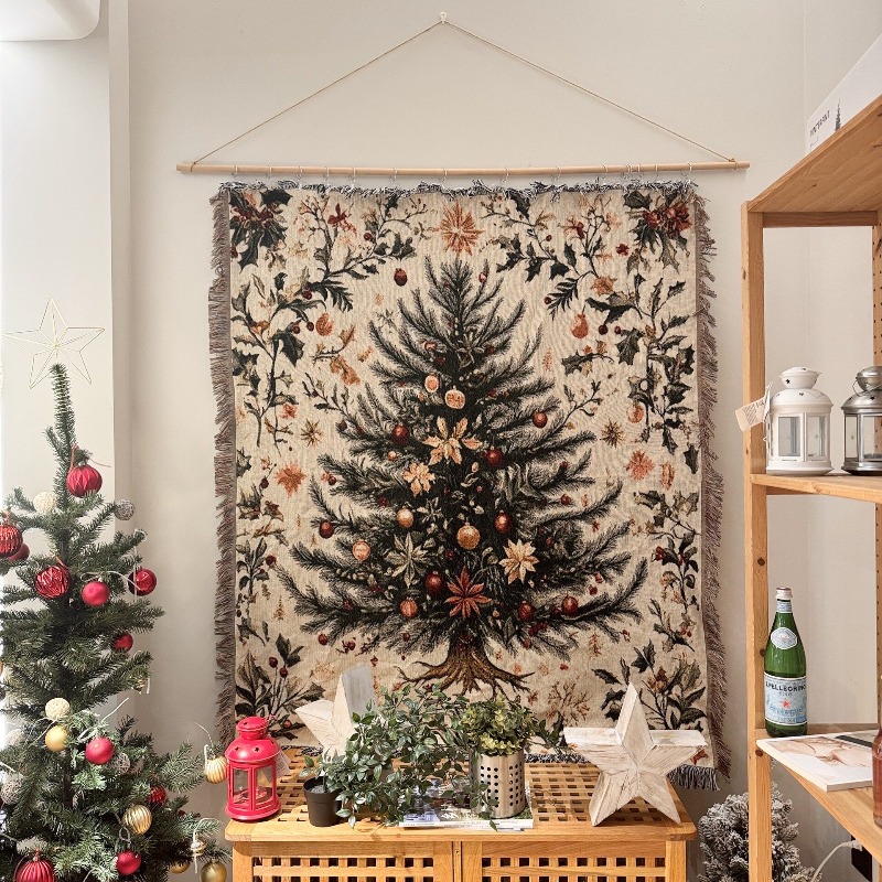 Christmas Throw Blanket - Nuova tenda natalizia da parete 2026,