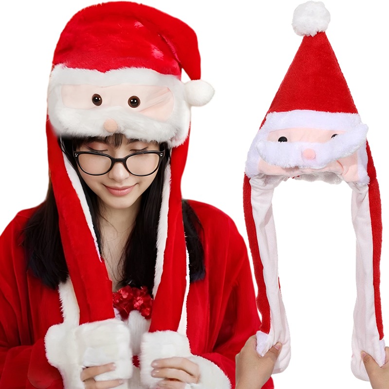 Santa Hat Plush - Cappello di Babbo Natale divertente con